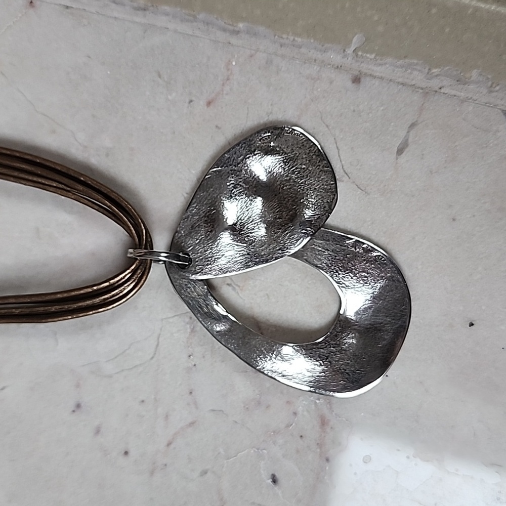 Silpada leather and sterling silver necklace